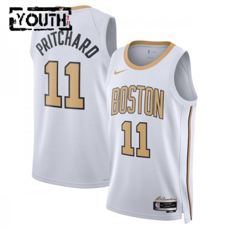 Dres Boston Celtics Payton Pritchard Nike 2025-26 City Edition Bijela Swingman - Dječji